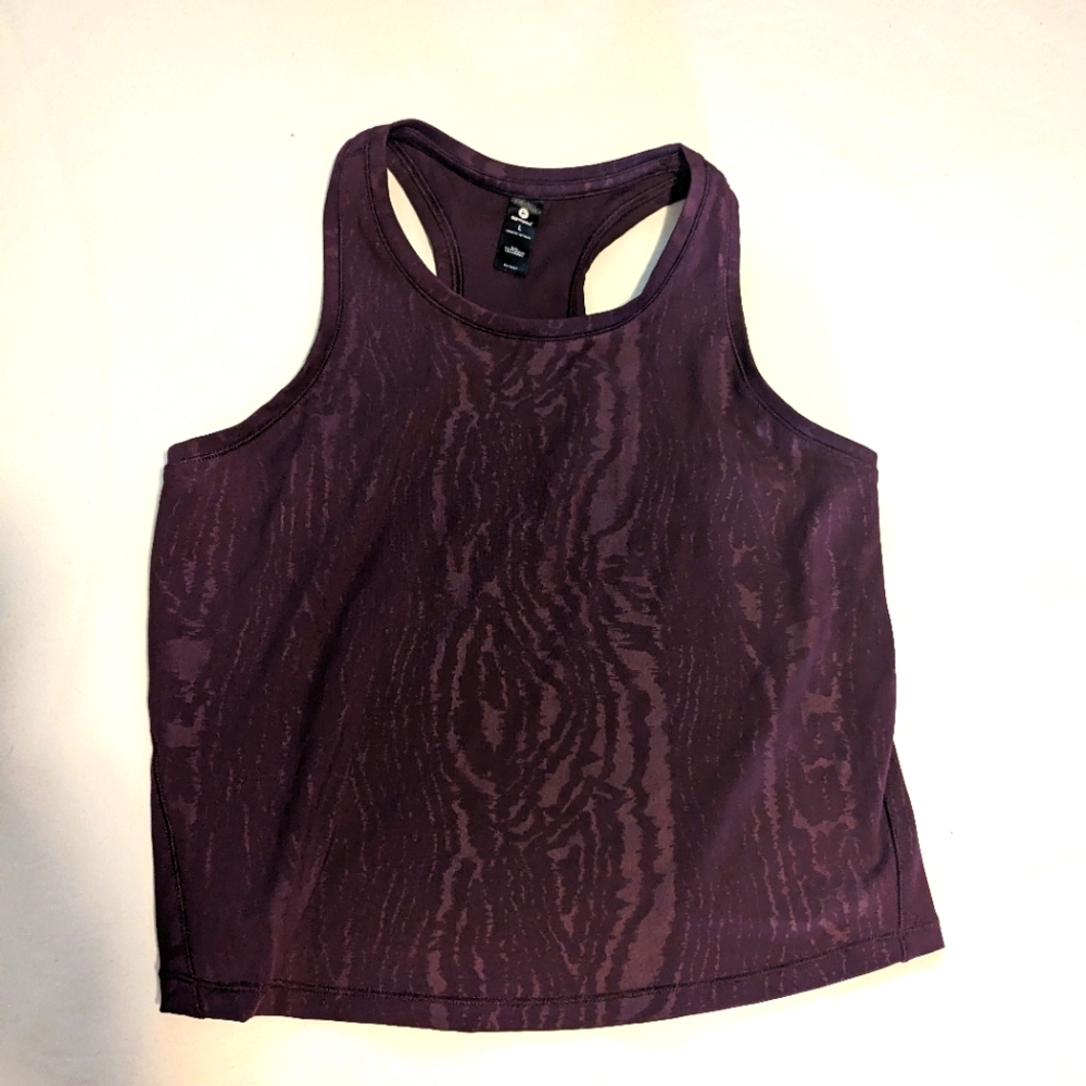 Purple work out top, size L